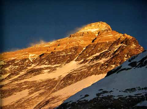 
Mount Everest North Face at sunset from West Shoulder- Himalaya Alpine Style: The Most Challenging Routes on the Highest Peaks book
